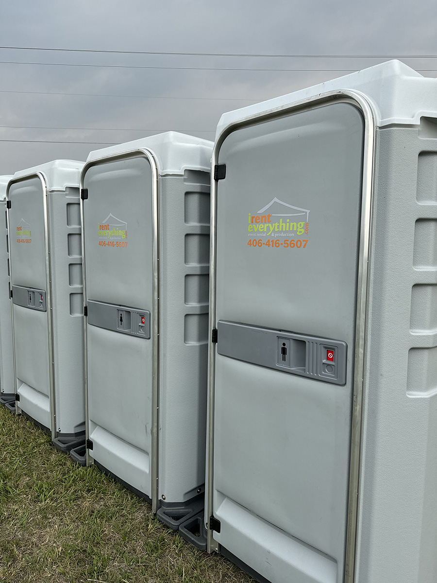 Luxury portable restroom set up in Montana
