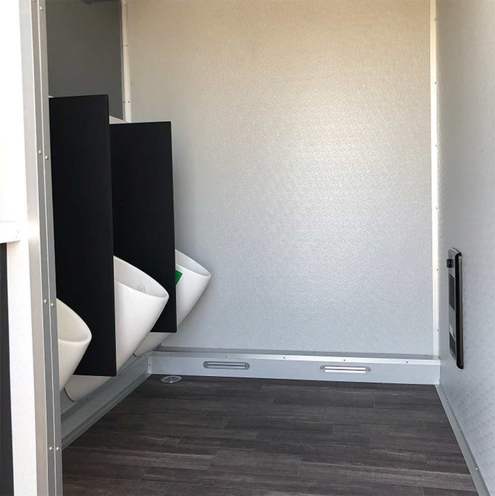 Inside of restroom trailer